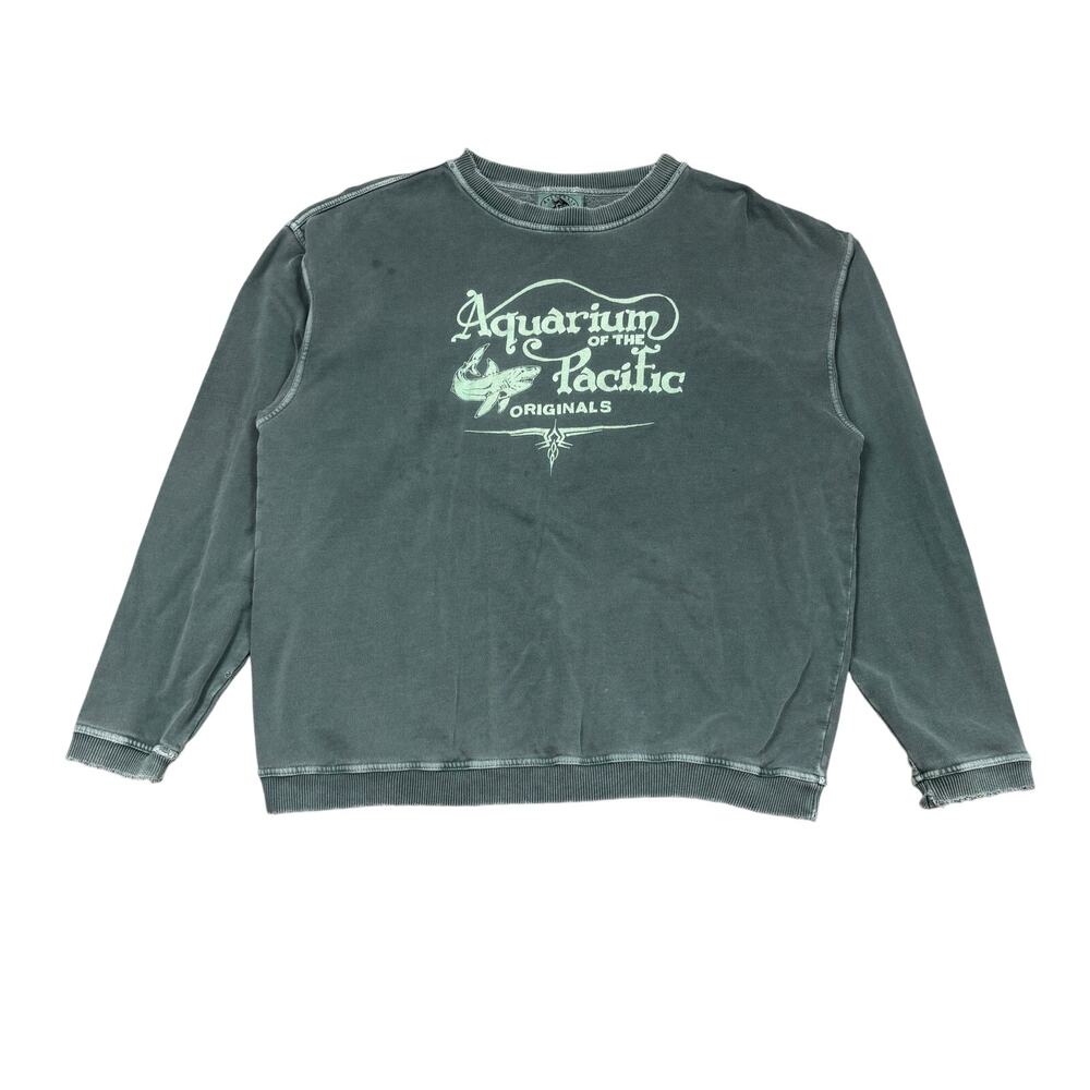 Vintage 90s Authentic Pigment Aquarium of the Pacific Crew Sweatshirt Medium